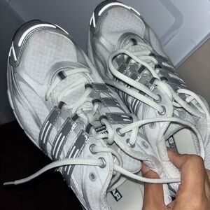 Adidas White and Gray Women's Sneakers